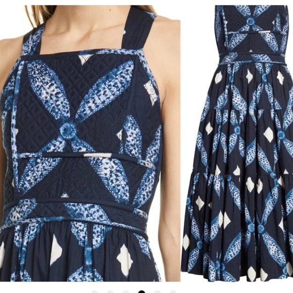Ulla Johnson Jiya Quilted Apron Tank MIDI Dress XS A-Line Army - Picture 2 of 12